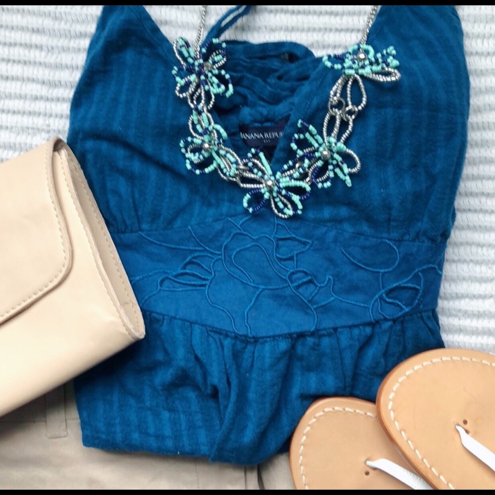 Banana Republic tank top with waist embellishment